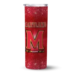 maryland-terrapins-radiant-glitter-red-skinny-tumbler-best-selling.webp