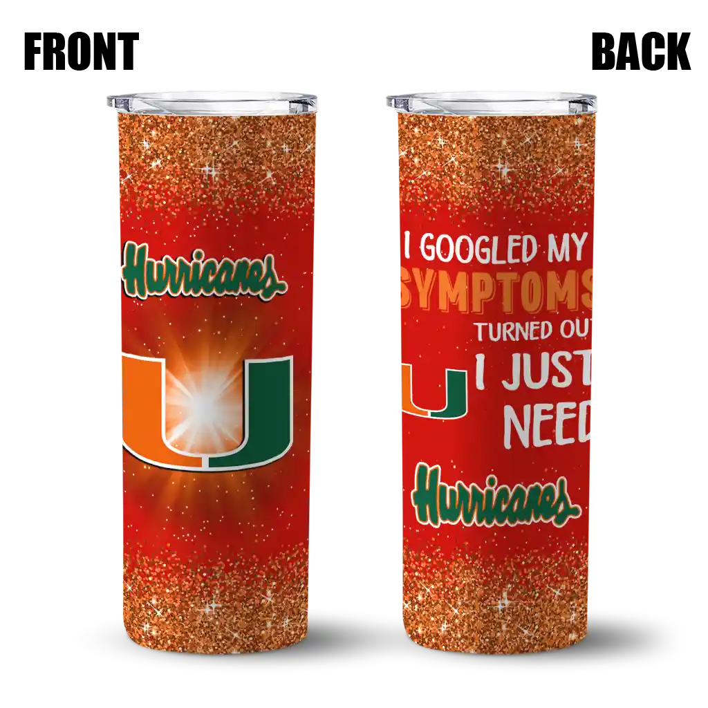 miami-hurricanes-radiant-glitter-orange-skinny-tumbler-fashion-forward.webp