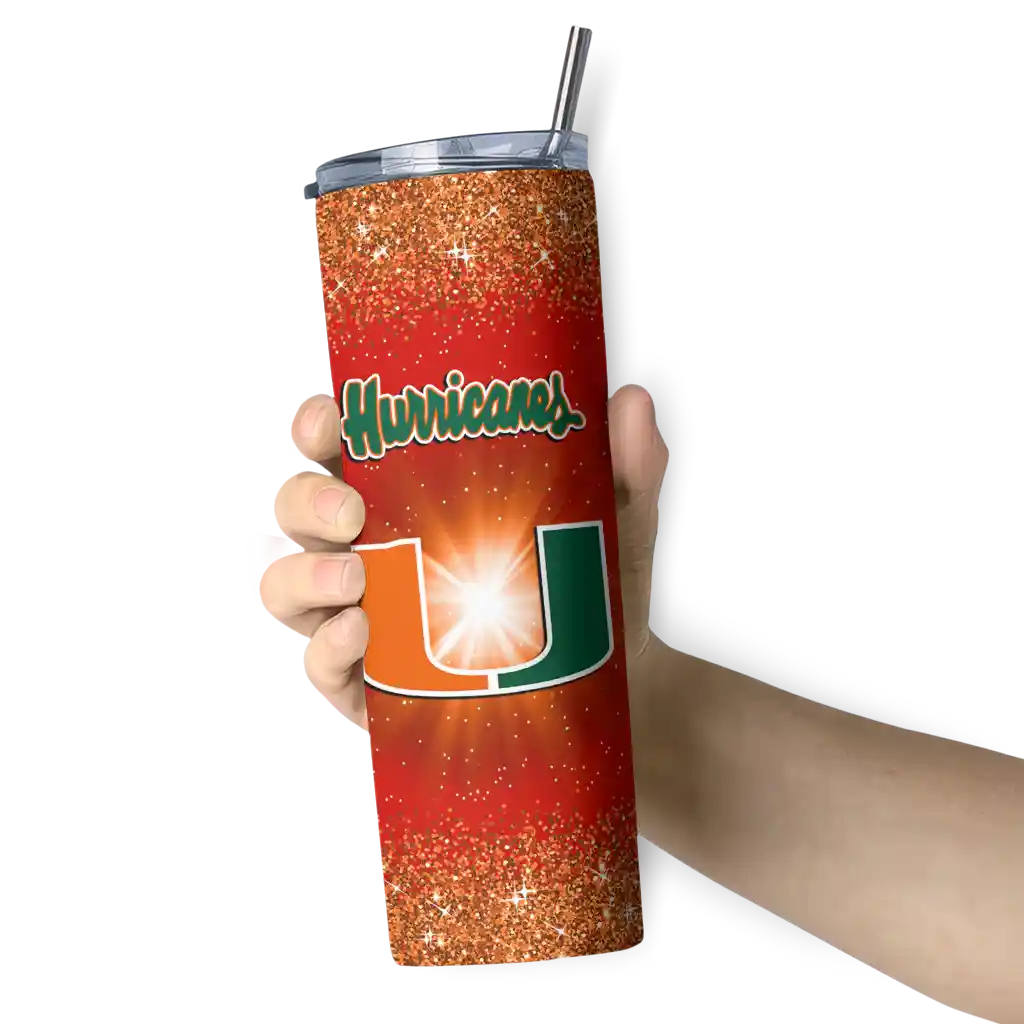miami-hurricanes-radiant-glitter-orange-skinny-tumbler-premium-grade.webp