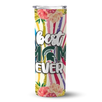 Michigan State Spartans Flower Cluster Skinny Tumbler