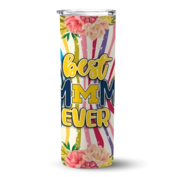Michigan Wolverines Flower Cluster Skinny Tumbler
