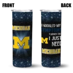 michigan-wolverines-radiant-glitter-blue-skinny-tumbler-best-selling.webp