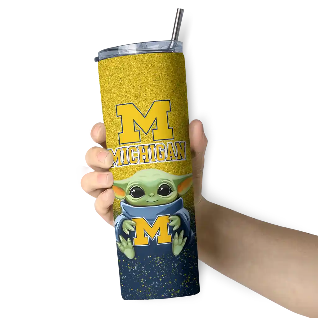 michigan-wolverines-yoda-smile-blue-skinny-tumbler-premium-grade.webp