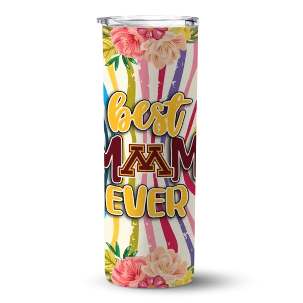 minnesota golden gophers flower cluster skinny tumbler best selling