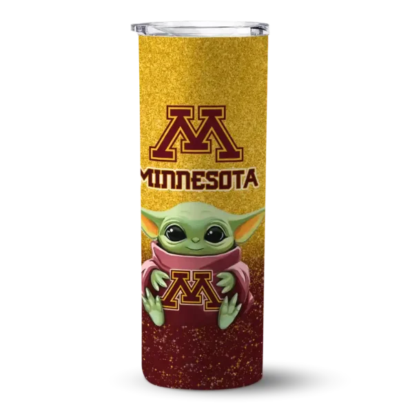 minnesota golden gophers yoda smile maroon skinny tumbler best selling