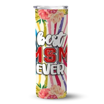 NC State Wolfpack Flower Cluster Skinny Tumbler