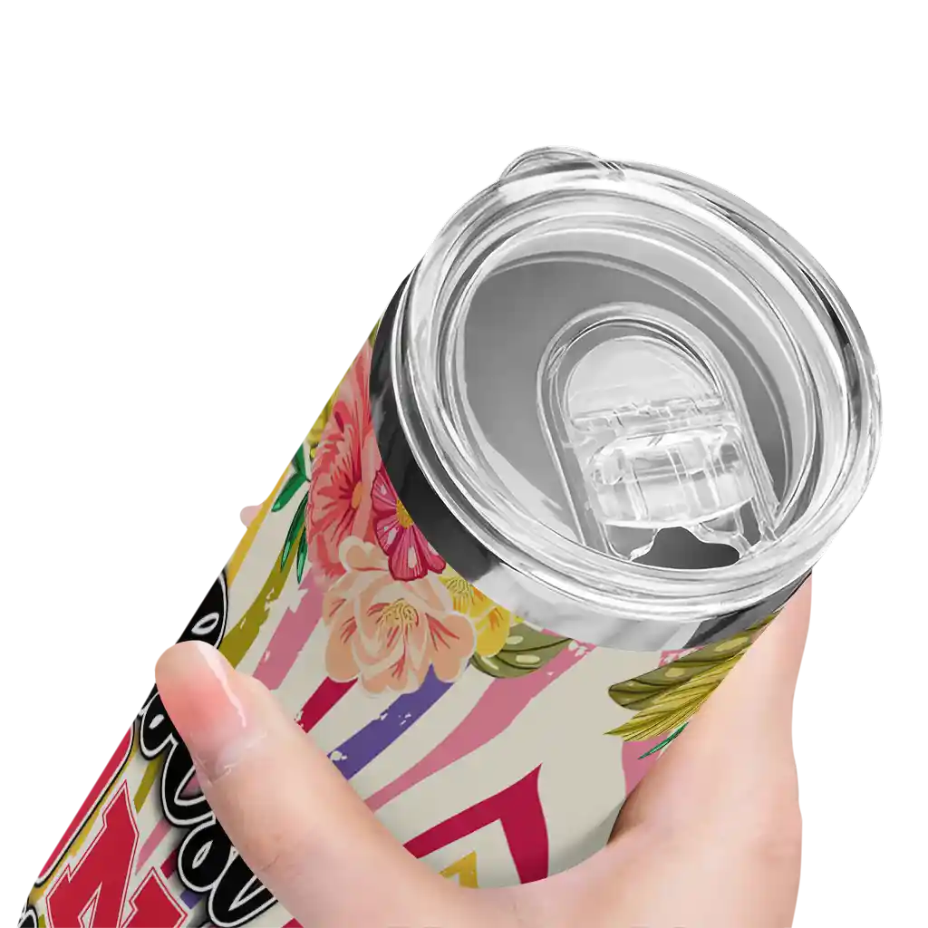 nebraska-cornhuskers-flower-cluster-skinny-tumbler-high-quality.webp