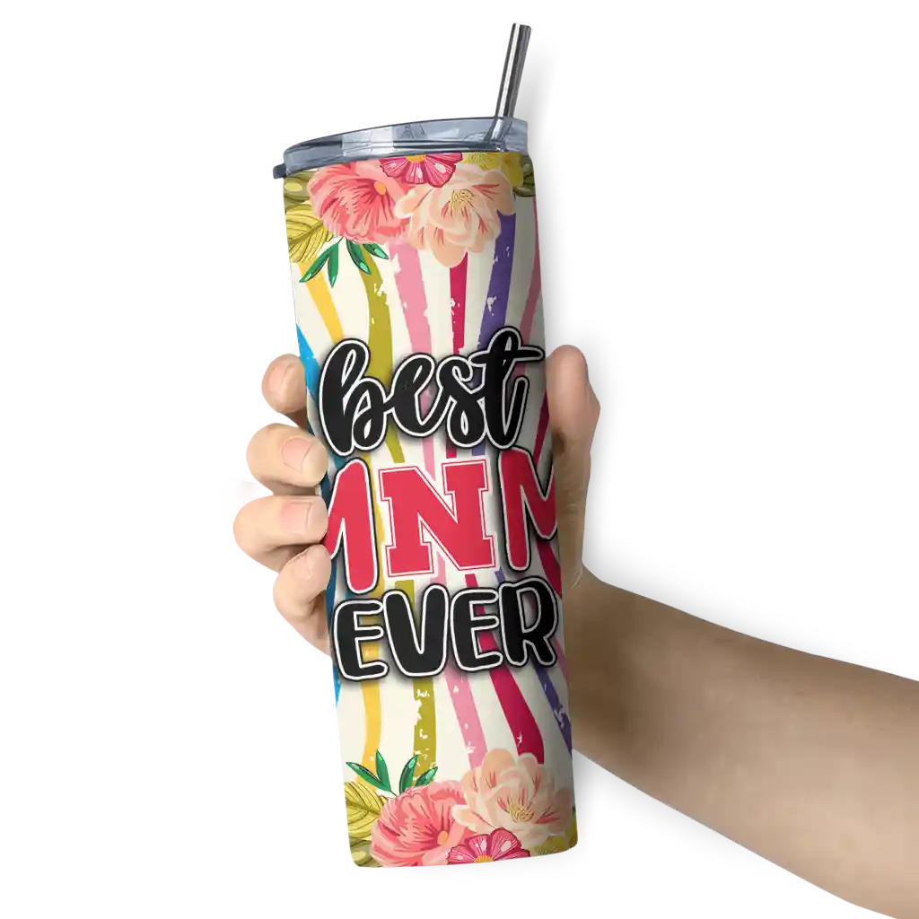 nebraska-cornhuskers-flower-cluster-skinny-tumbler-premium-grade.webp