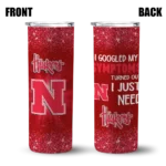 nebraska-cornhuskers-radiant-glitter-red-skinny-tumbler-best-selling.webp