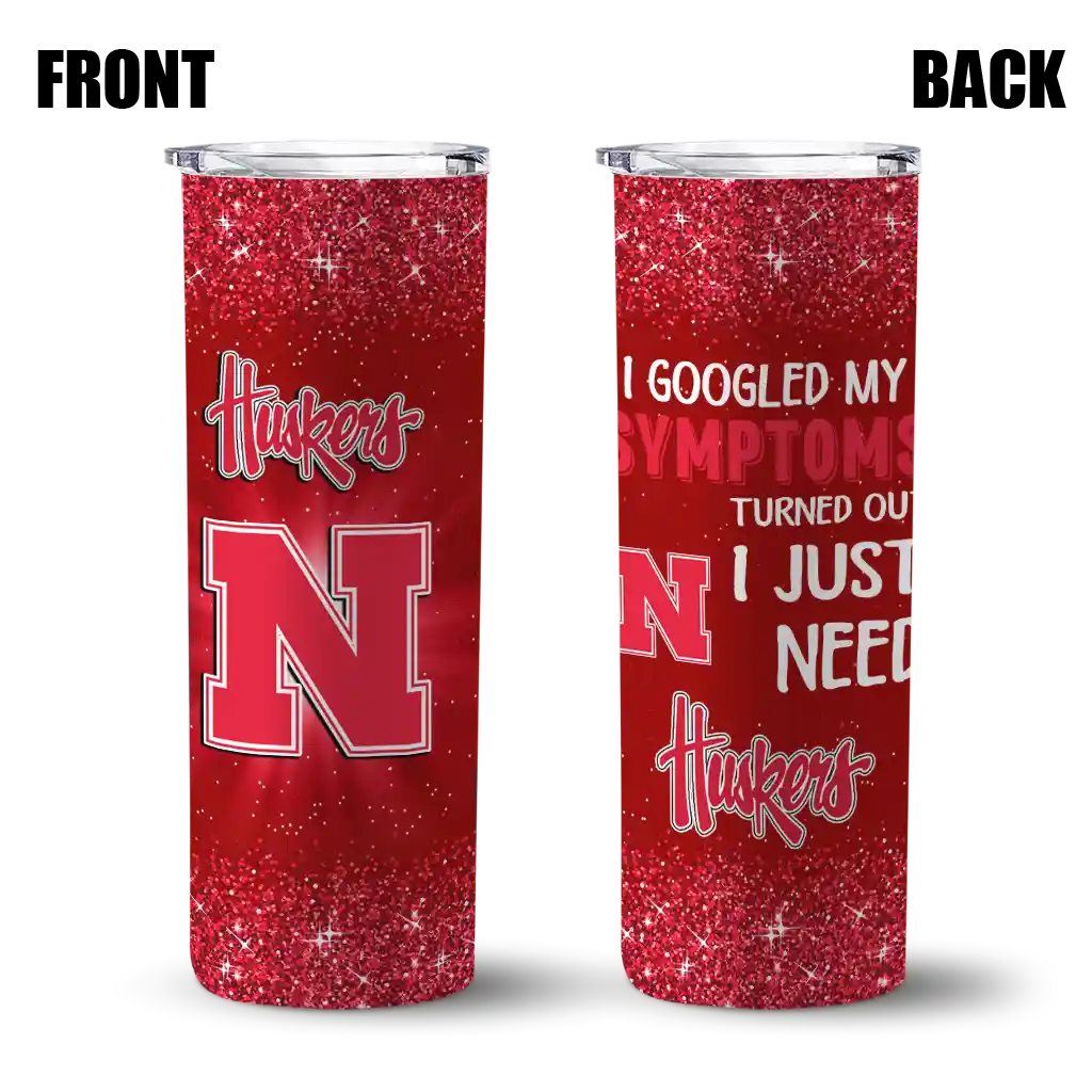 nebraska-cornhuskers-radiant-glitter-red-skinny-tumbler-fashion-forward.webp