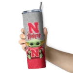nebraska-cornhuskers-yoda-smile-red-skinny-tumbler-best-selling.webp
