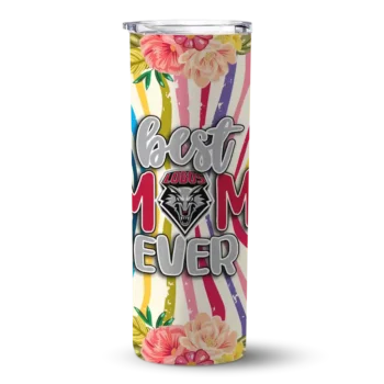 New Mexico Lobos Flower Cluster Skinny Tumbler