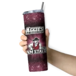 new-mexico-state-aggies-radiant-glitter-crimson-skinny-tumbler-best-selling.webp