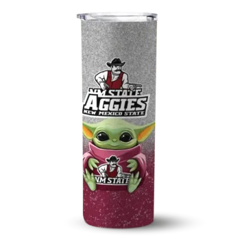 New Mexico State Aggies Yoda Smile Crimson Skinny Tumbler