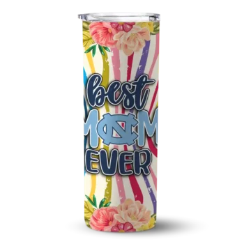 North Carolina Tar Heels Flower Cluster Skinny Tumbler