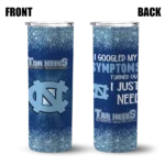north-carolina-tar-heels-radiant-glitter-light-blue-skinny-tumbler-best-selling.webp
