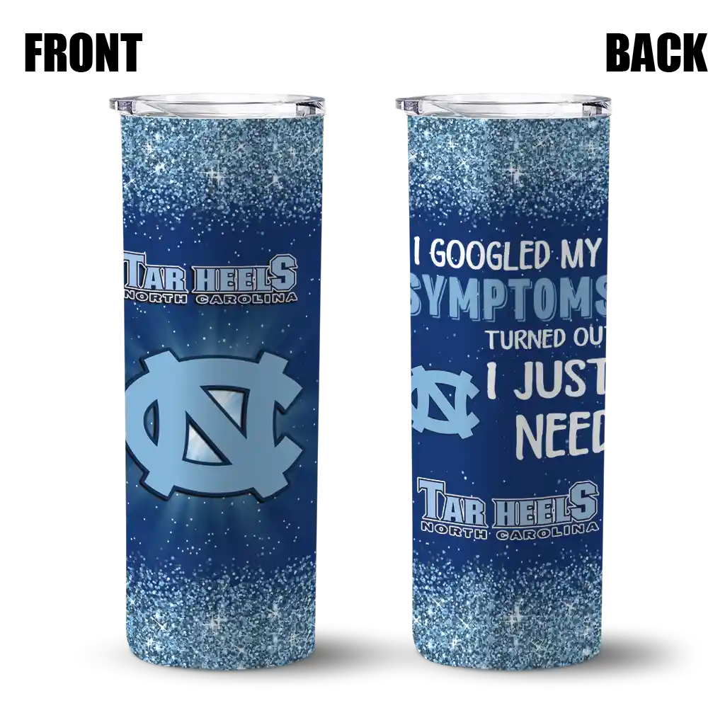 north-carolina-tar-heels-radiant-glitter-light-blue-skinny-tumbler-fashion-forward.webp
