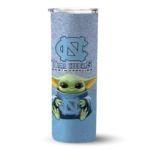 north-carolina-tar-heels-yoda-smile-light-blue-skinny-tumbler-best-selling.webp