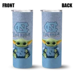 north-carolina-tar-heels-yoda-smile-light-blue-skinny-tumbler-best-selling.webp