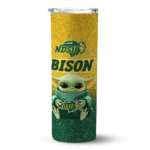 north-dakota-state-bison-yoda-smile-green-skinny-tumbler-best-selling.webp