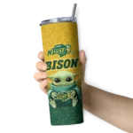 north-dakota-state-bison-yoda-smile-green-skinny-tumbler-best-selling.webp