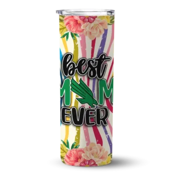North Texas Mean Green Flower Cluster Skinny Tumbler