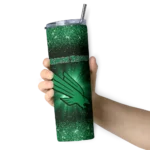north-texas-mean-green-radiant-glitter-green-skinny-tumbler-best-selling.webp
