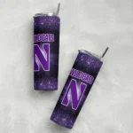 northwestern-wildcats-radiant-glitter-purple-skinny-tumbler-best-selling.webp