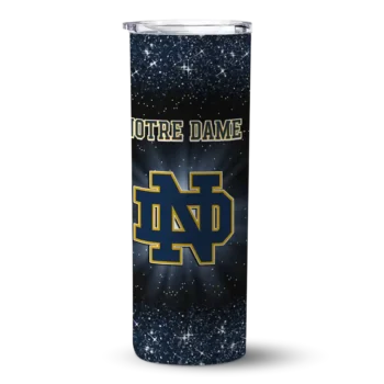 Notre Dame Fighting Irish Radiant Glitter Navy Skinny Tumbler