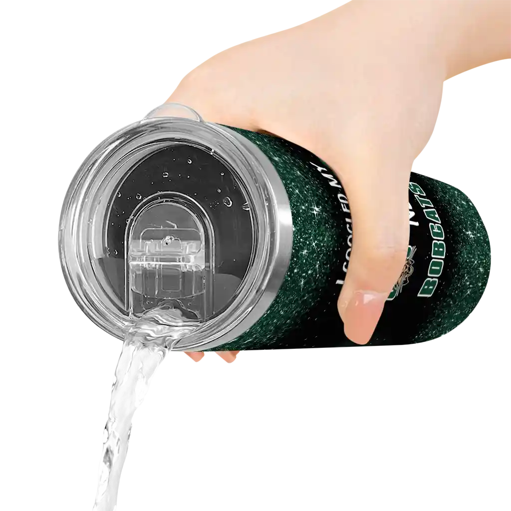 ohio-bobcats-radiant-glitter-green-skinny-tumbler-latest-model.webp
