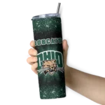 ohio-bobcats-radiant-glitter-green-skinny-tumbler-best-selling.webp
