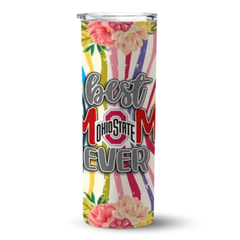 Ohio State Buckeyes Flower Cluster Skinny Tumbler