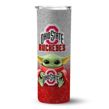 Ohio State Buckeyes Yoda Smile Scarlet Skinny Tumbler