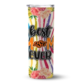Oklahoma State Cowboys Flower Cluster Skinny Tumbler