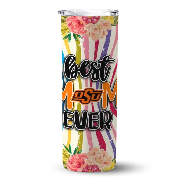 oklahoma state cowboys flower cluster skinny tumbler best selling
