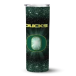 oregon-ducks-radiant-glitter-green-skinny-tumbler-best-selling-1.webp