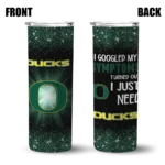 oregon-ducks-radiant-glitter-green-skinny-tumbler-best-selling-1.webp