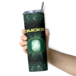 oregon-ducks-radiant-glitter-green-skinny-tumbler-best-selling-1.webp