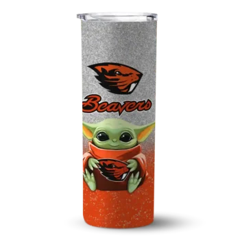 Oregon State Beavers Yoda Smile Orange Skinny Tumbler
