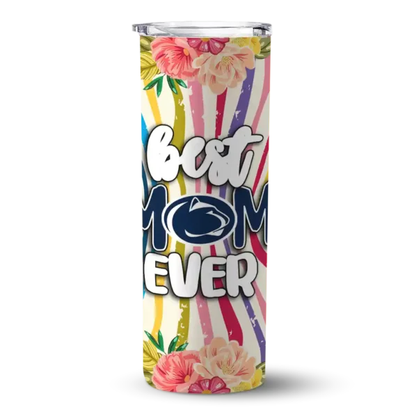 penn state nittany lions flower cluster skinny tumbler best selling 1