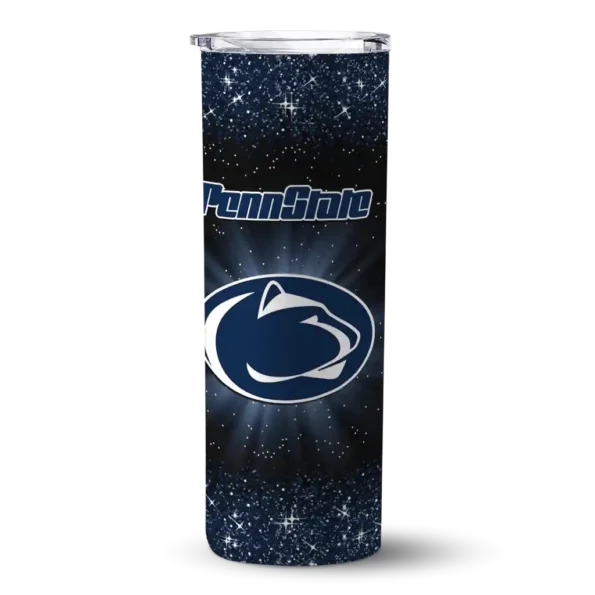 penn state nittany lions radiant glitter blue skinny tumbler best selling