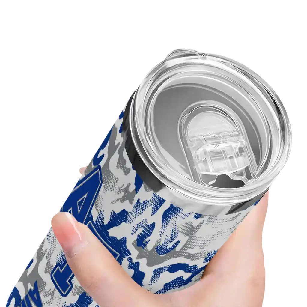 personalized-air-force-falcons-claw-marks-blue-white-skinny-tumbler-high-quality.webp