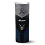 personalized-akron-zips-hexagon-honeycomb-blue-black-skinny-tumbler-best-selling.webp
