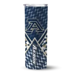 personalized-akron-zips-monogram-burst-blue-white-skinny-tumbler-best-selling.webp