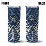 personalized-akron-zips-monogram-burst-blue-white-skinny-tumbler-best-selling.webp