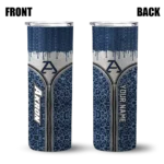 personalized-akron-zips-sparkle-drip-blue-skinny-tumbler-best-selling.webp
