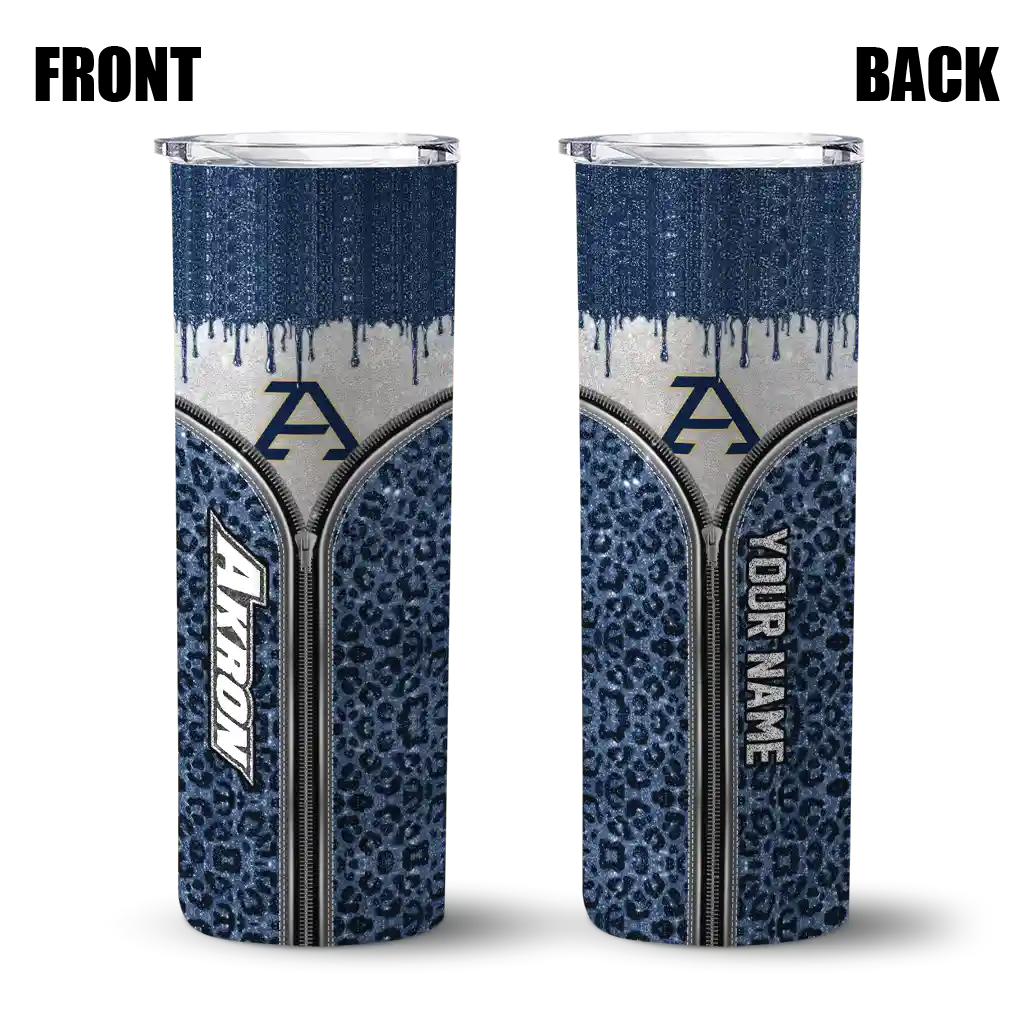 personalized-akron-zips-sparkle-drip-blue-skinny-tumbler-fashion-forward.webp