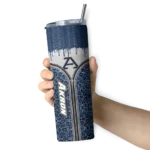 personalized-akron-zips-sparkle-drip-blue-skinny-tumbler-best-selling.webp