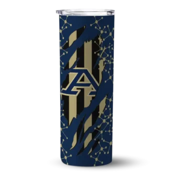 Personalized Akron Zips Star Pop Blue Black Skinny Tumbler