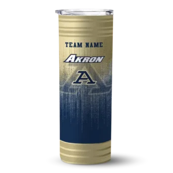 Personalized Akron Zips Swirl Texture Blue Skinny Tumbler